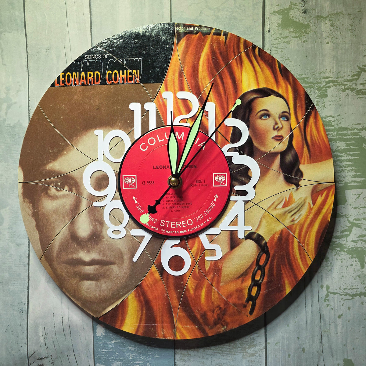Leonard Cohen- Songs Of Leonard Cohen - Vinyl Record Clock