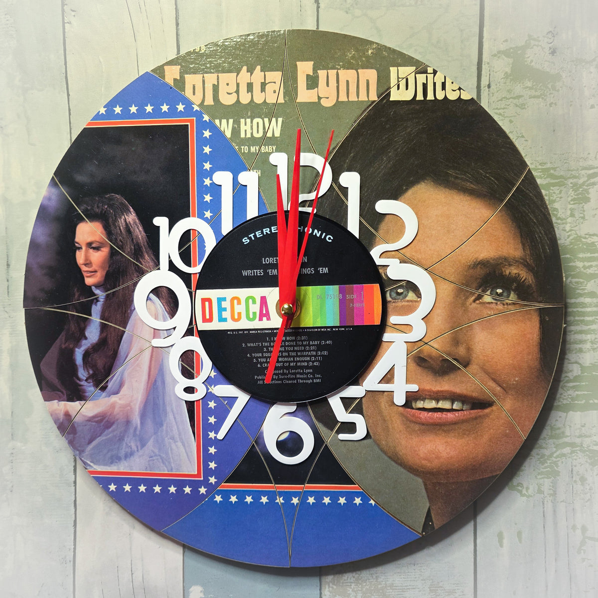 Loretta Lynn - Vinyl Record Clock