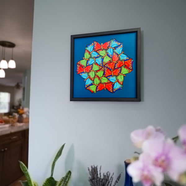 Framed and Magnetized Butterfly wooden puzzle