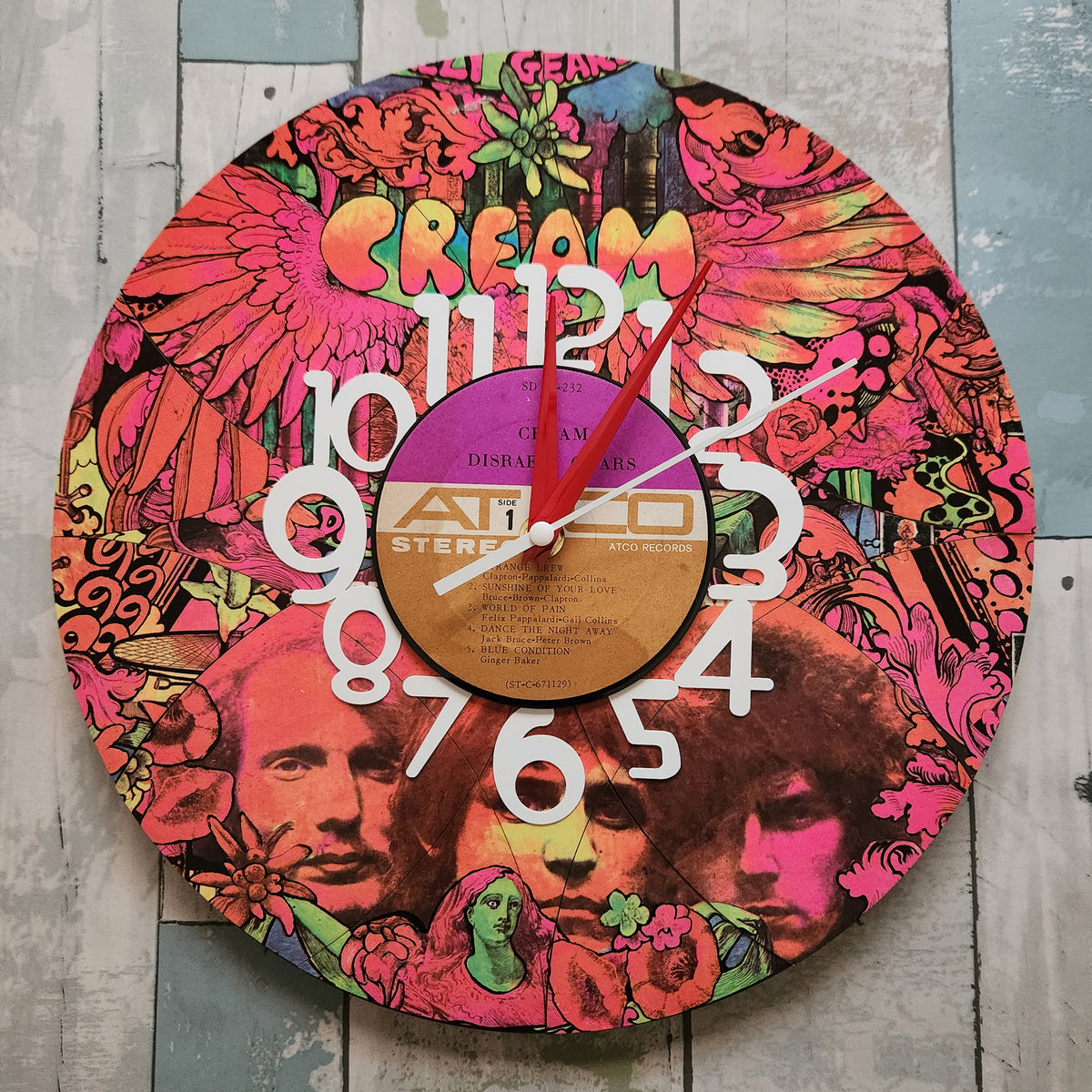 CREAM-  DISRAELI GEARS Vinyl Record Clock