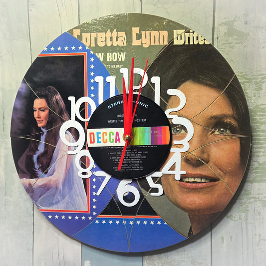 Loretta Lynn - Vinyl Record Clock