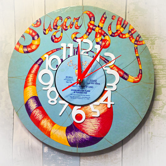 Sugar Hill Gang- Rapper's Delight - Vinyl Record Clock