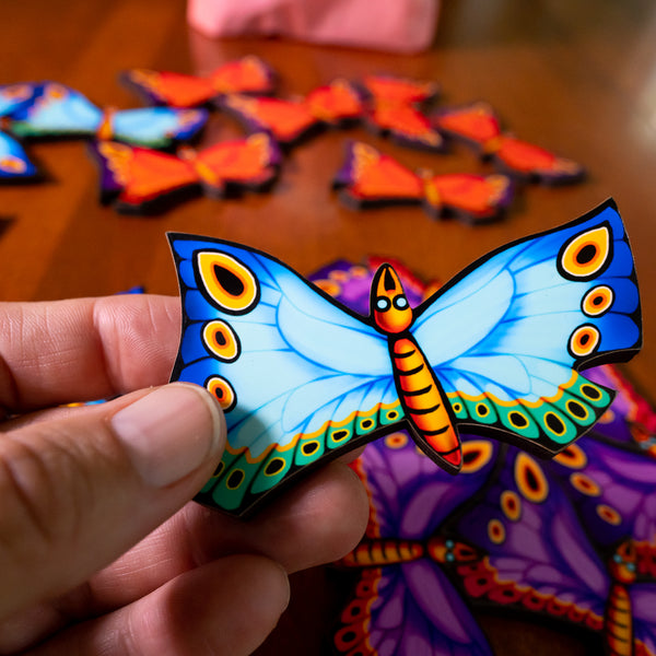 Butterfly wooden puzzle, tessellation puzzle, endless puzzle